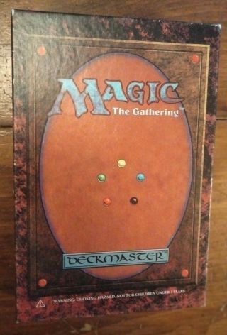 Vintage 1995 Magic The Gathering (mgt) 4th Edition Deck Master Starter Deck.
