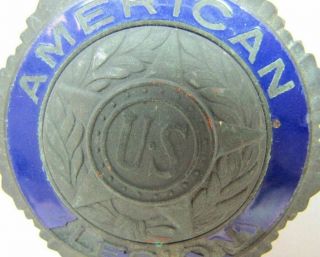 AMERICAN LEGION US 1940 ' s WW2 Era License Plate Topper Badge Sign Ad 3