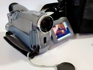 Vintage Canon Zr 85 Mini Digital Video Camcorder,  Battery,  2 Charging Cords,