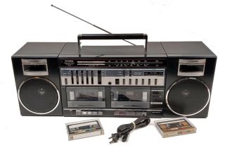 Vintage 1990s Fisher Ph - 463 Boombox Stereo,  Dual Cassette - Am - Fm Radio All Good
