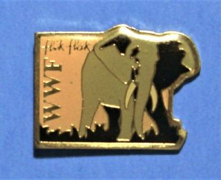 World Wildlife Fund - Wwf - Elephant - Flik Flak Advertising - Vintage Lapel Pin