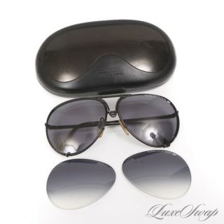 1 Menswear Vintage Porsche Design Carrera 5623 Black Aviator Sunglasses Nr 26