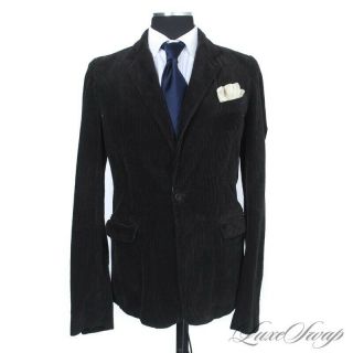 1 Menswear Vintage Rick Owens Italy Browned Grey Corduroy Jacket Blazer L Nr