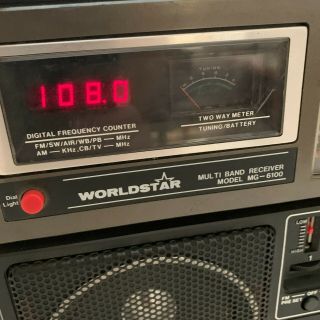 Vintage Worldstar Multiband Receiver Model Mg - 6100 Radio See Demo Video