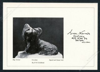 1971 June Harrah Skye Terrier Figure Photo Nyc Gallery Vintage Print Ad