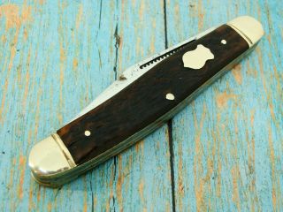 Big Vintage John Primble Usa 5385 Bone Folding Stockman Jack Pocket Knife Knives