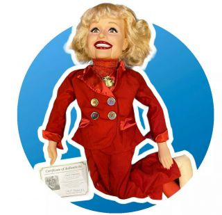 Vintage Goldberger Carol Channing Ventriloquist Doll 30 " Dummy Rare Cert Of Auth