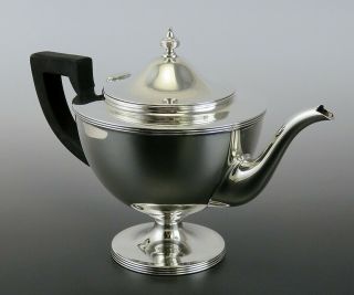 3pc Tiffany & Co Sterling Silver 19th Century Georgian Style Demitasse Tea Set 4