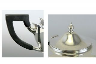 3pc Tiffany & Co Sterling Silver 19th Century Georgian Style Demitasse Tea Set 5