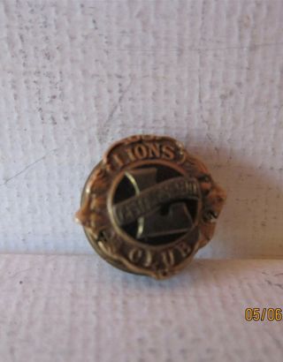 Vintage Lions Club Past President Lapel/tie Tac Pin - 10k Gold -