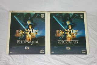 Vtg Ced Disc Movie Video Star Wars Return Of The Jedi 1983 Part 1 And 2 Rare