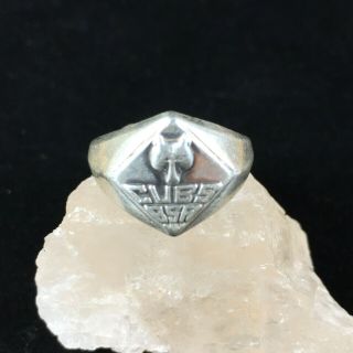 Vintage Sterling Silver Cub Scouts Usa Ring Bsa Boy Scouts America Size 4.  5 Camp