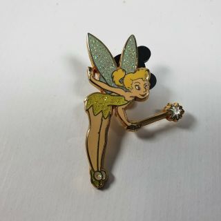 Glitter Tinker Bell Peter Pan Disney Trading Pin Badge Disneyland Resort Paris