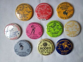 10 Lions Club Pin Port Edwards Wisconsin,  Little Britches Rodeo,  Kellner Wis 2