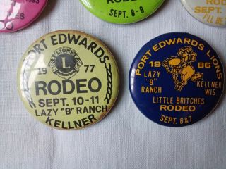 10 Lions Club Pin Port Edwards Wisconsin,  Little Britches Rodeo,  Kellner Wis 3