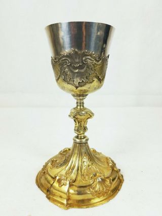 Fine Antique 17th Or 18th C Silver Gilt Chalice Goblet Prob Italian Spanish