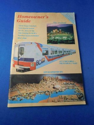 Expo 86 Homeowners Guide British Columbia Canada Plans Transit Advertising