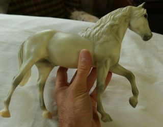 Rare Vintage Breyer Reeves Toy Model Horse Figurine Statue White 10 " Great Shape
