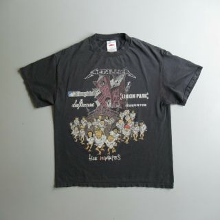 Vintage 2003 Summer Sanitarium Tour T Shirt Metallica Limp Bizkit Deftones L