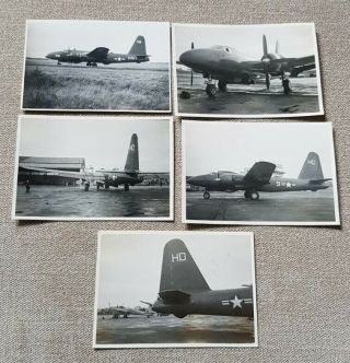 5 Vintage Photo Lockheed P2v P2 Neptune Patrol Bomber Aircraft 8.  5x6cm 1949 - 50