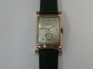 Vintage Gruen Curvex Watch Rose Gold Filled Fancy Lugs Cal 440 1950 