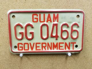 Guam Government Motorcycle License Plate