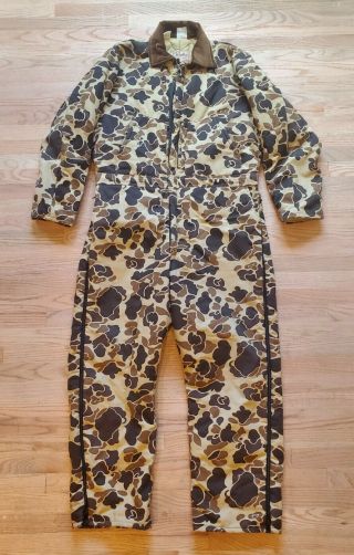 Vintage Walls Blizzard - Pruf Quilted Insulated Duck Camo Coveralls 2xl - Tall Usa