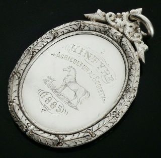 Sterling Silver Kintyre Agricultural Society Medal 1885,  Best Mare Or Gelding