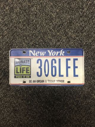 Ny York Donate Life License Plate