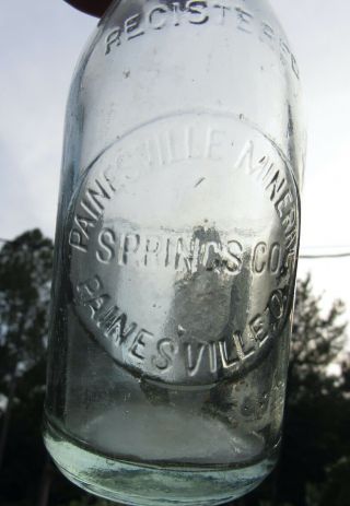 Oh Vintage Painesville Mineral Springs Co.  Bottle Painesville Ohio