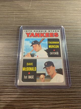 Vintage 1970 Topps Baseball Card Set Break Thurman Munson Rookie Card 189 Ex,