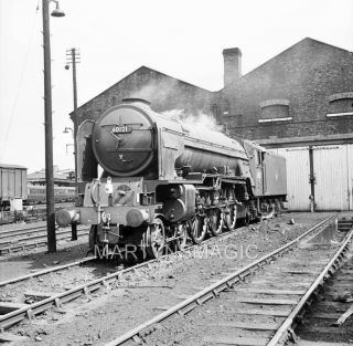 M - 60x60mm Railway Negative A1 60121 Silurian On Standby @ York Station 10 - 8 - 1963