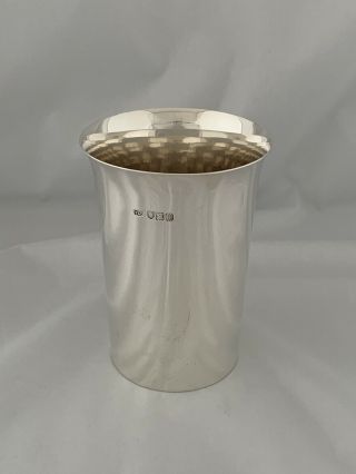 Large 1 Pint Antique Silver Beaker 1907 London Sydney & Co Sterling Pint Mug