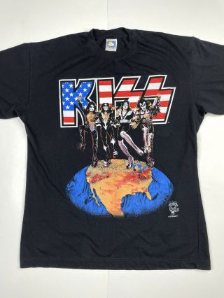 Vintage Kiss Alive Worldwide 1996 Tour Concert T Shirt Sz Xl Double Sided