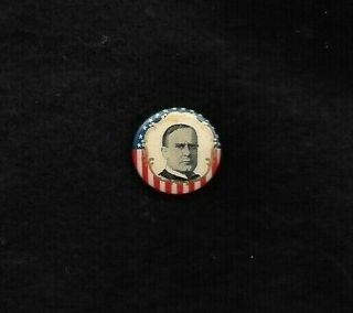 William Mckinley 7/8 Inch 1896 National Equipment Co.  Stars And Stripes