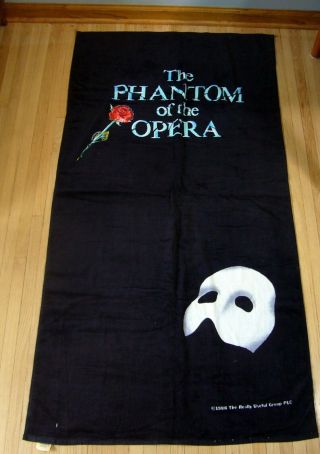 Vintage 1988 Phantom Of The Opera Rug Really Useful Group Huge Towel Rare Ln