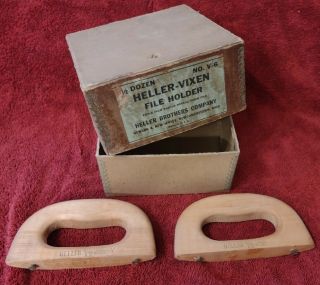 2 Vintage V - 6 Heller Vixen Wood Handle " Rasp " Auto/body Tools ? Nos