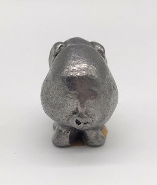 Vintage Hog Pewter Pig Miniature Figurine Funny Face Chubby piggy Little Figure 3