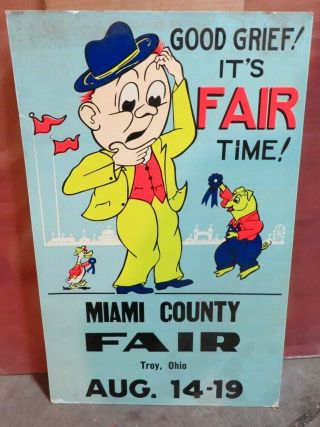 Miami County Fair Troy Ohio Vintage Sign It 