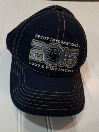 Epcot Walt Disney Parks Hat 2016 Food & Wine Festival Baseball Cap Strapback