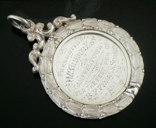 Antique Sterling Silver Kintyre Agricultural Medal 1896,  Best Pen Female Sheep