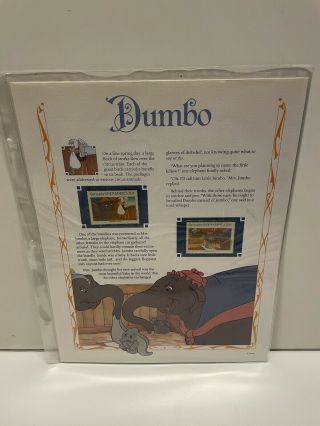 Disney Dumbo Classic Movies Collector Stamp Story Panels & Plastic Sleeve