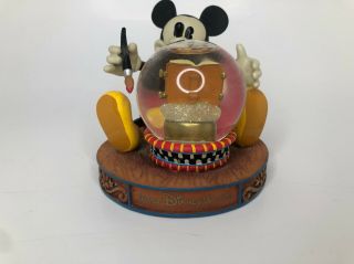 Mickey Mouse Once Upon A Time Snow Globe Paintbrush Storybook Disney World Vtg