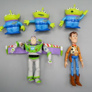 Disney Pixar 3 " Green Alien Figures Toy Story Buzz Lightyear & Woody 7 " Figure
