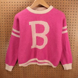 Vtg 80s 90s United Colors Of Benetton Crop Sweater Fits M/l Pink B Spell Out