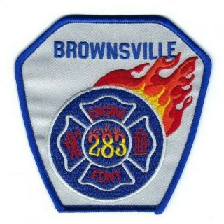 Rare York City Fire Dept.  Fdny Engine 283 Brownsville Patch -