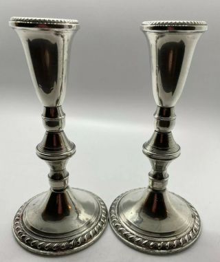 Duchin Creation Weighted Silver Candle Holder Antique