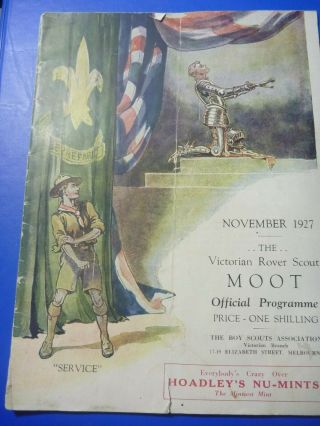 Boy Scouts - 1927 Victorian Rover Moot Official Programme 32 Pages