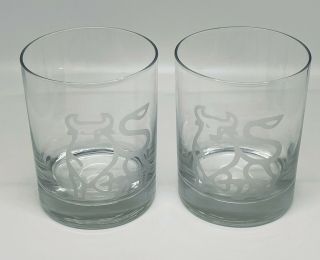 Set Of 2 Merrill Lynch Glasses Tumblers Rocks Glasses Promotional Advertising