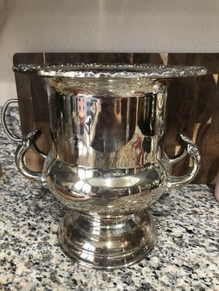 Vintage Silver - Plate Champagne Cooler Ice Bucket Trophy Urn Style Classic Plated
